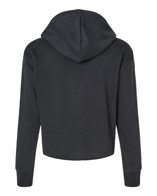 Next Level Women's Laguna Sueded Raw Edge Crop Hoodie Sweatshirt 9384