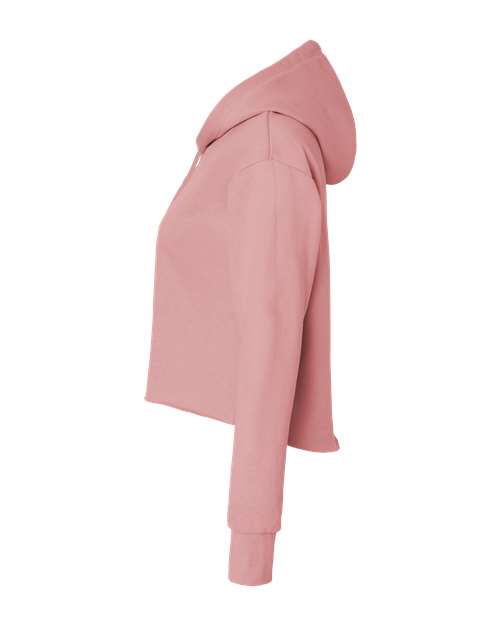 Next Level Women's Laguna Sueded Raw Edge Crop Hoodie Sweatshirt 9384