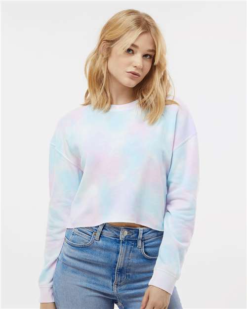 Independent Trading Co. Women's Lightweight Crop Crewneck Sweatshirt AFX24CRP