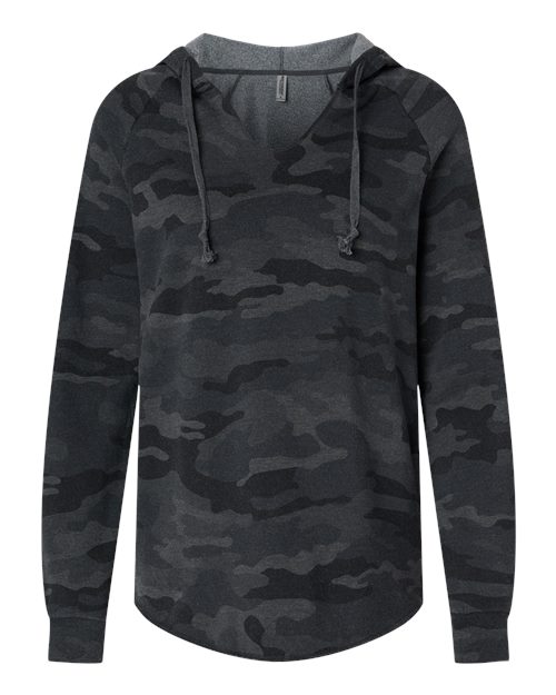 Independent Trading Co. Women’s Lightweight California Wave Wash Hooded Sweatshirt PRM2500