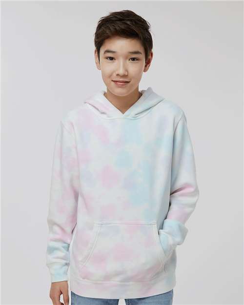 Independent Trading Co. Youth Midweight Tie-Dyed Hooded Sweatshirt PRM1500TD