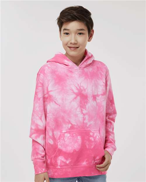 Independent Trading Co. Youth Midweight Tie-Dyed Hooded Sweatshirt PRM1500TD