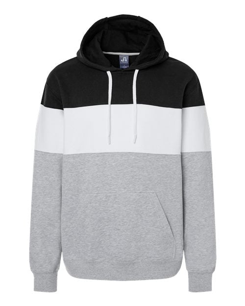 J. America Men's Varsity Fleece Colorblocked Hooded Sweatshirt 8644