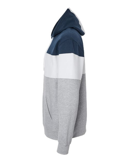 J. America Men's Varsity Fleece Colorblocked Hooded Sweatshirt 8644