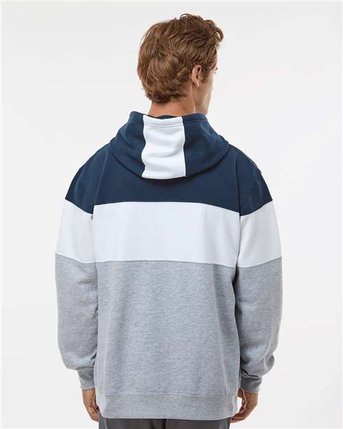 J. America Men's Varsity Fleece Colorblocked Hooded Sweatshirt 8644