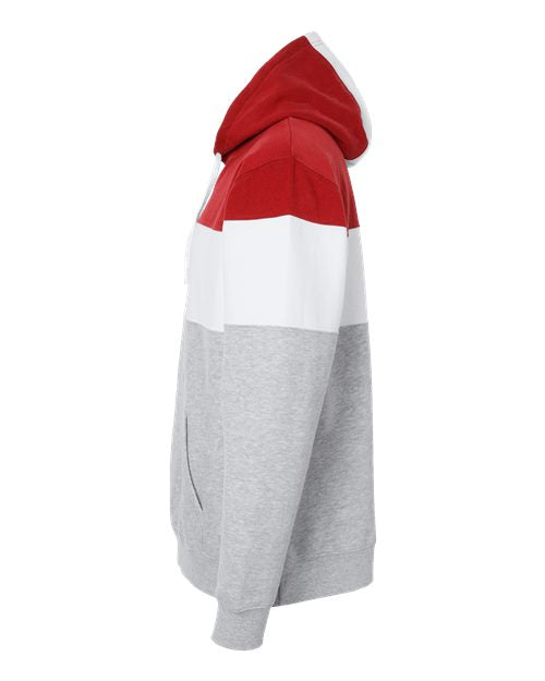 J. America Men's Varsity Fleece Colorblocked Hooded Sweatshirt 8644