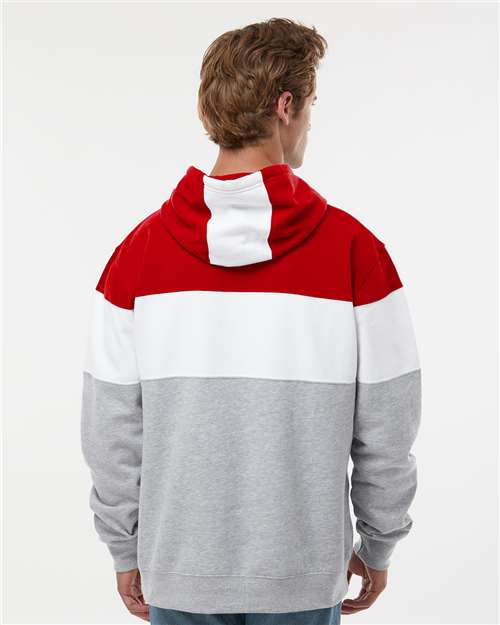 J. America Men's Varsity Fleece Colorblocked Hooded Sweatshirt 8644