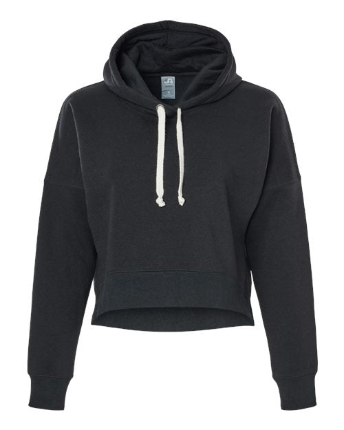 J. America Women's Crop Hooded Sweatshirt 8853
