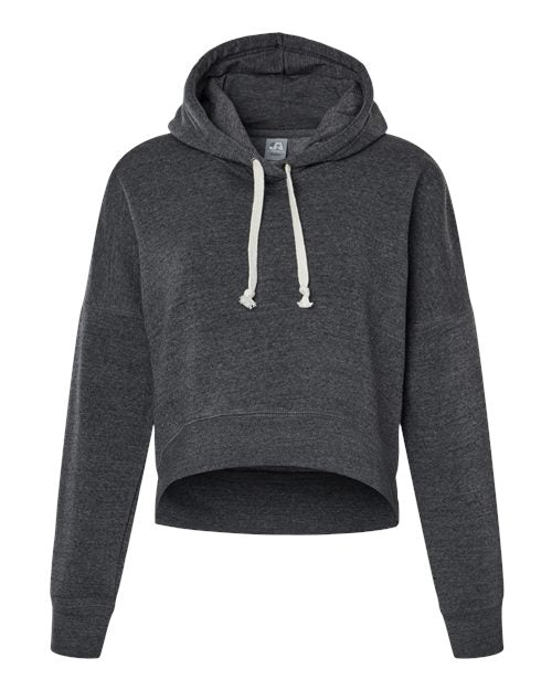 J. America Women's Crop Hooded Sweatshirt 8853