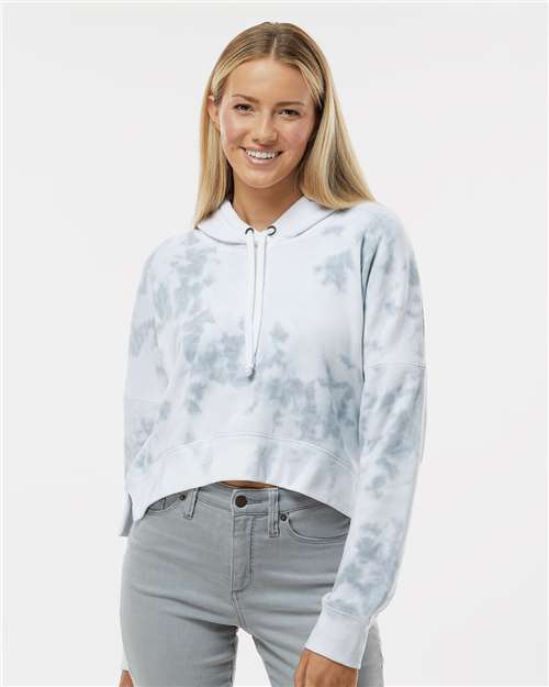 J. America Women's Crop Hooded Sweatshirt 8853