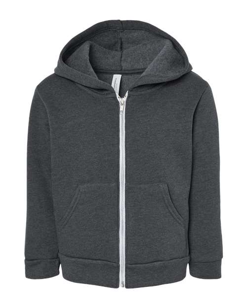 BELLA + CANVAS Toddler Sponge Fleece Full-Zip Hoodie Sweatshirt 3739T