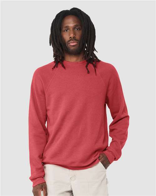 BELLA + CANVAS Unisex Sponge Fleece Raglan Crewneck Sweatshirt 3901