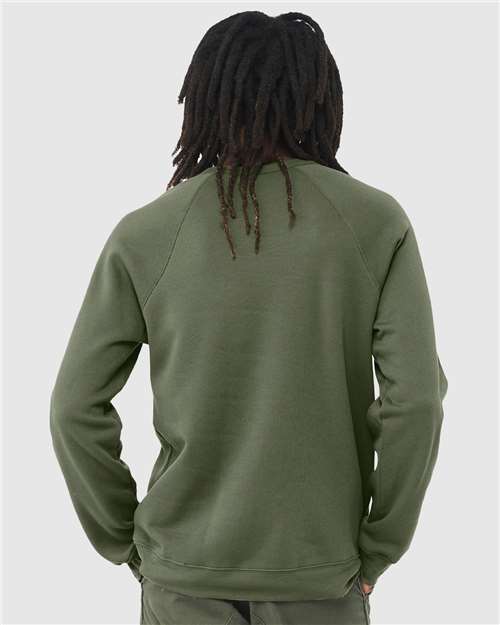 BELLA + CANVAS Unisex Sponge Fleece Raglan Crewneck Sweatshirt 3901