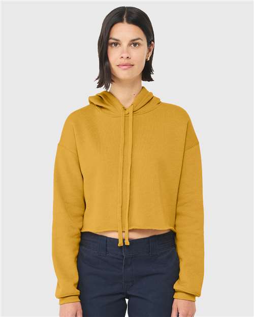 BELLA + CANVAS Women's Crop Fleece Hoodie Sweatshirt 7502
