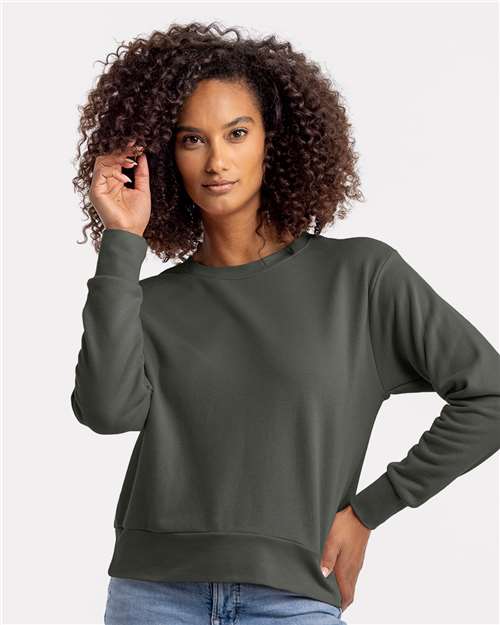 Next Level Women's Laguna Sueded Crewneck Sweatshirt 9084