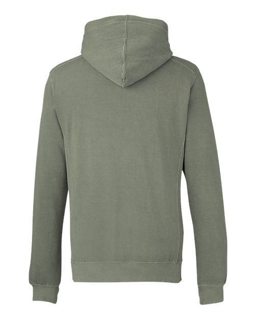 J. America Unisex Pigment-Dyed Fleece Hooded Sweatshirt 8730