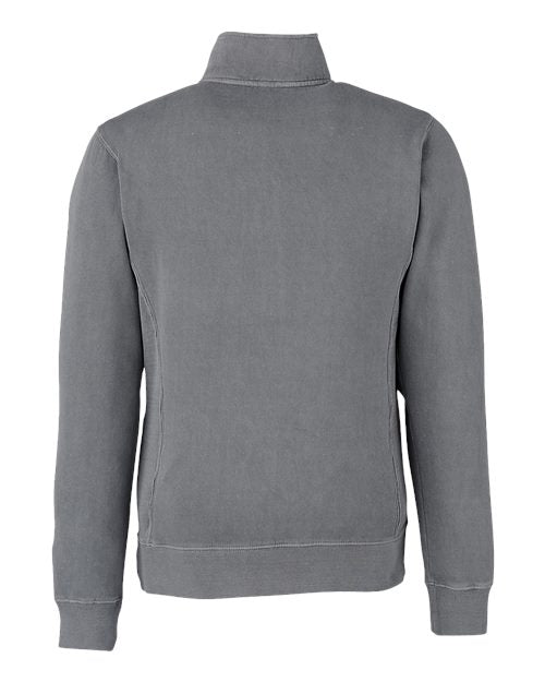 J. America Unisex Pigment-Dyed Fleece Quarter-Zip Pullover 8732