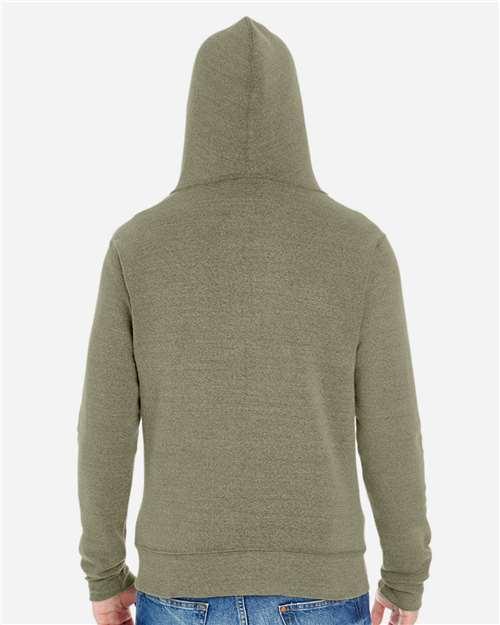 J. America Men's Triblend Full-Zip Hooded Sweatshirt 8872