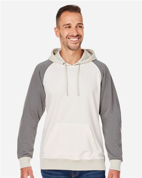 J. America Unisex Vintage Tricolor Hooded Sweatshirt 8886