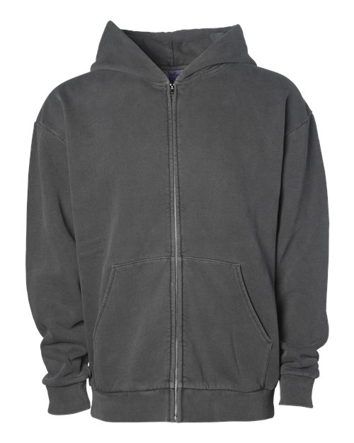 Independent Trading Co. Unisex Mainstreet Heavyweight Full-Zip Hooded Sweatshirt IND420ZIP