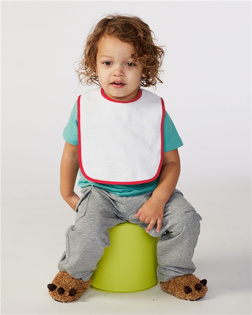 Rabbit Skins Infant Contrast Trim Terry Bib 1003