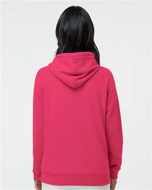 J. America Women's Sueded V-Neck Hooded Sweatshirt 8836