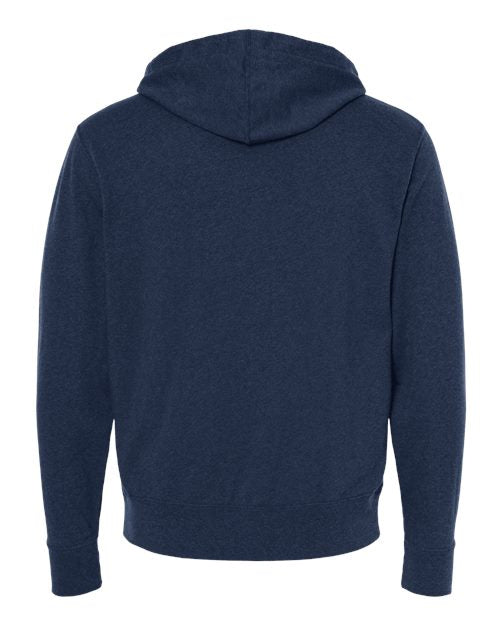 Independent Trading Co. Unisex Heathered French Terry Full-Zip Hooded Sweatshirt PRM90HTZ