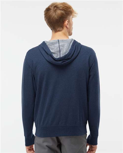 Independent Trading Co. Unisex Heathered French Terry Full-Zip Hooded Sweatshirt PRM90HTZ