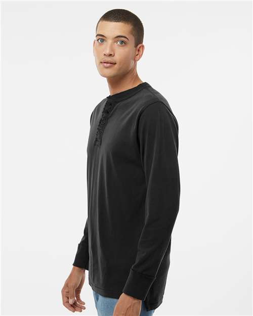 J. America Men's Vintage Brushed Jersey Henley 8244