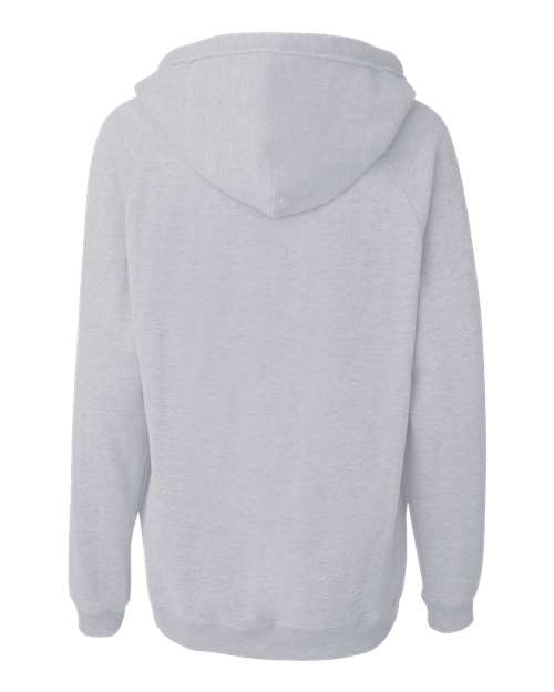 J. America Women's Sueded V-Neck Hooded Sweatshirt 8836