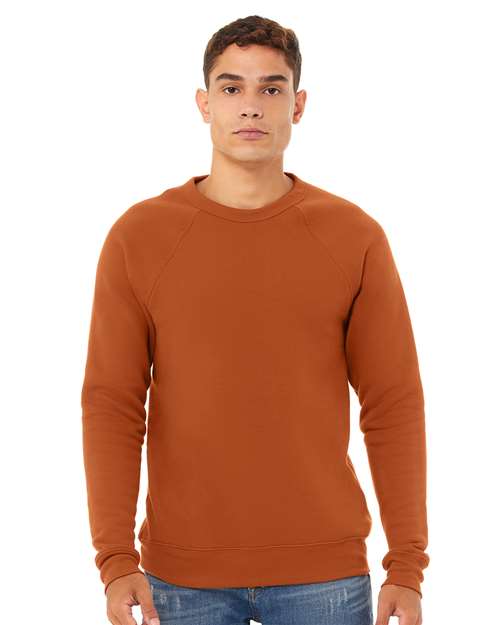 BELLA + CANVAS Unisex Sponge Fleece Raglan Crewneck Sweatshirt 3901