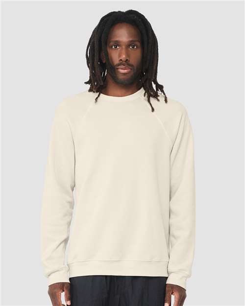 BELLA + CANVAS Unisex Sponge Fleece Raglan Crewneck Sweatshirt 3901