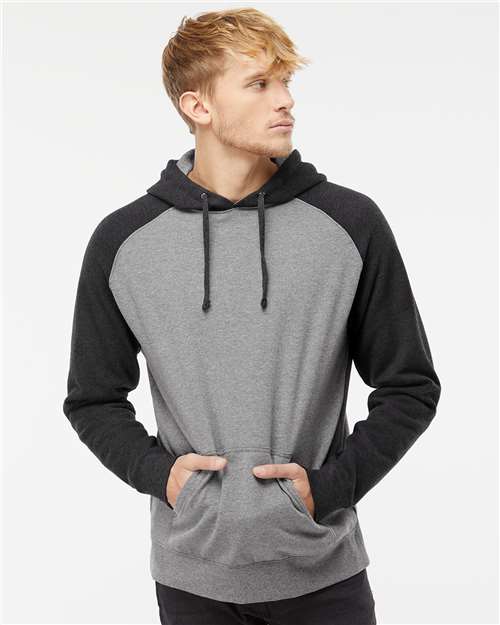 Independent Trading Co. Unisex Raglan Hooded Sweatshirt IND40RP