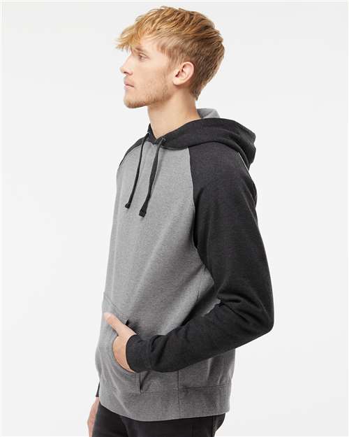 Independent Trading Co. Unisex Raglan Hooded Sweatshirt IND40RP