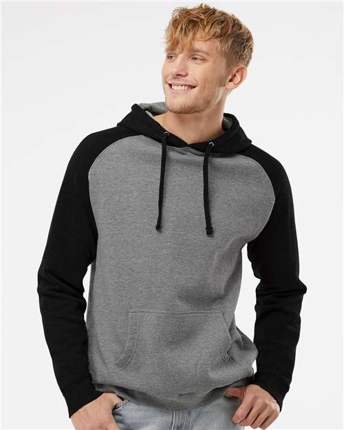 Independent Trading Co. Unisex Raglan Hooded Sweatshirt IND40RP