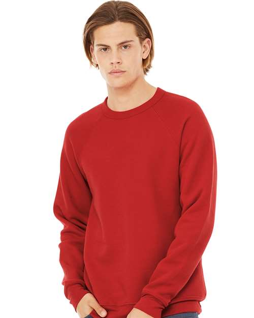 BELLA + CANVAS Unisex Sponge Fleece Raglan Crewneck Sweatshirt 3901