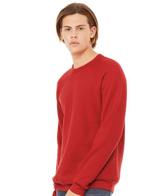 BELLA + CANVAS Unisex Sponge Fleece Raglan Crewneck Sweatshirt 3901