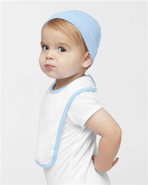 Rabbit Skins Infant Contrast Trim Premium Jersey Bib 1004