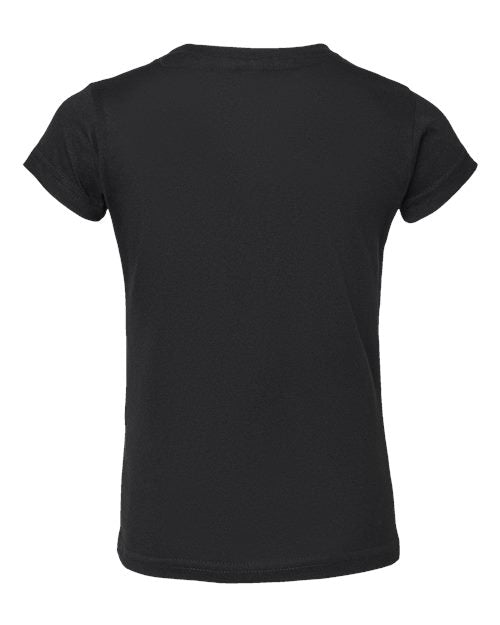 Rabbit Skins Toddler Girls Fine Jersey Tee 3316