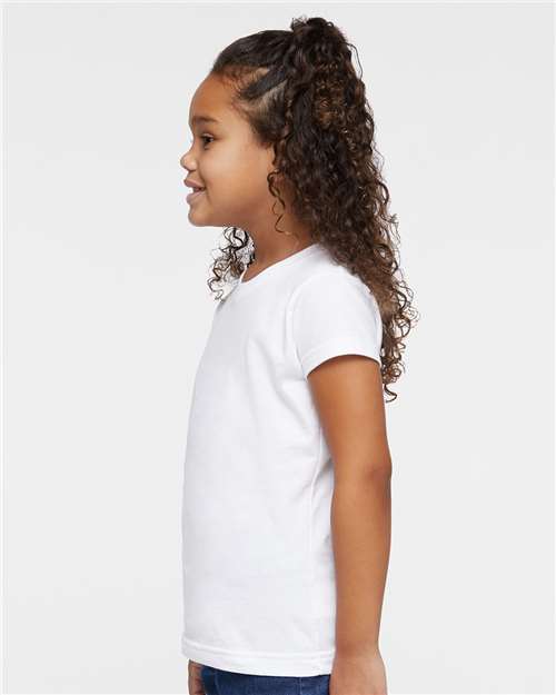 Rabbit Skins Toddler Girls Fine Jersey Tee 3316
