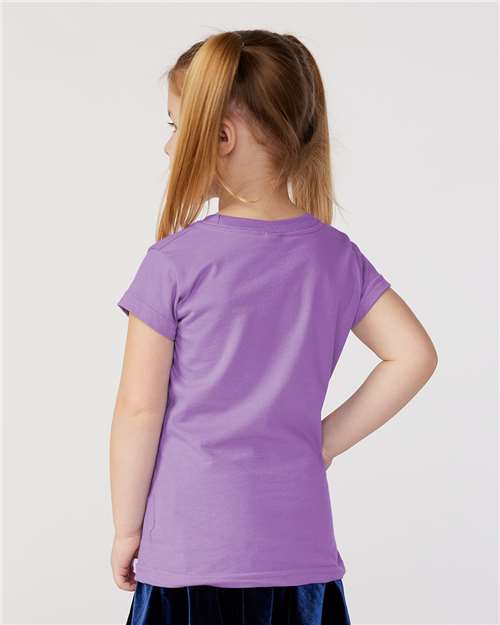 Rabbit Skins Toddler Girls Fine Jersey Tee 3316