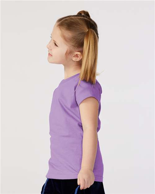 Rabbit Skins Toddler Girls Fine Jersey Tee 3316