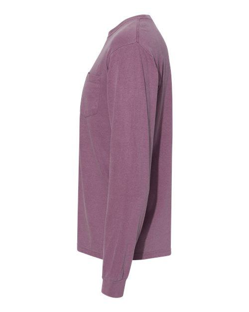 Comfort Colors Unisex Garment-Dyed Heavyweight Long Sleeve Pocket T-Shirt 4410