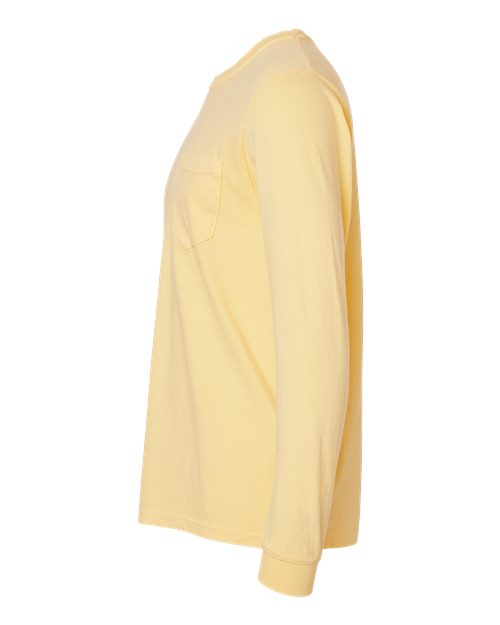 Comfort Colors Unisex Garment-Dyed Heavyweight Long Sleeve Pocket T-Shirt 4410