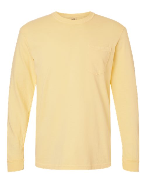 Comfort Colors Unisex Garment-Dyed Heavyweight Long Sleeve Pocket T-Shirt 4410