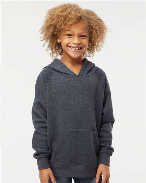 Independent Trading Co. Youth Lightweight Special Blend Raglan Hooded Sweatshirt PRM15YSB