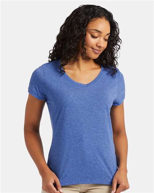 Hanes Women's Perfect-T Triblend V-Neck T-Shirt 42VT