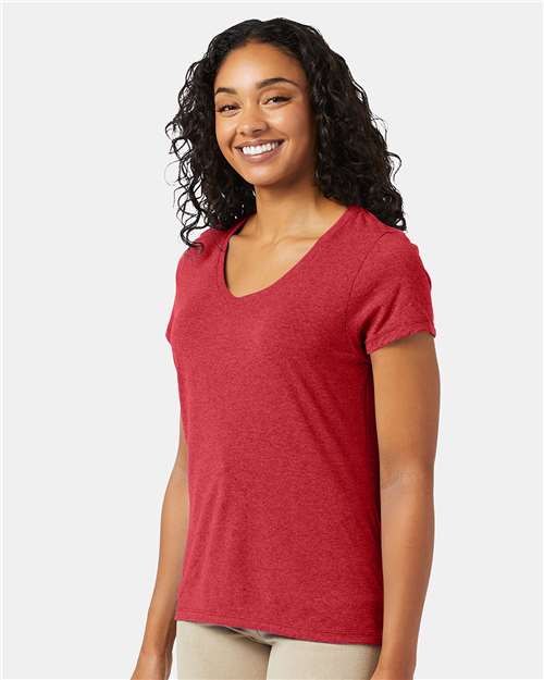 Hanes Women's Perfect-T Triblend V-Neck T-Shirt 42VT