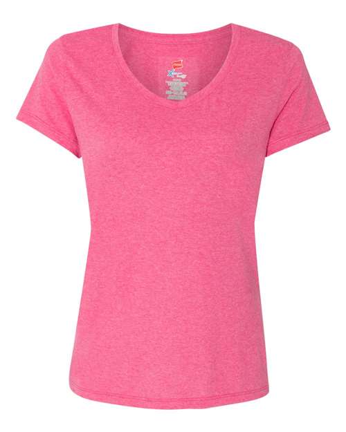 Hanes Women's Perfect-T Triblend V-Neck T-Shirt 42VT