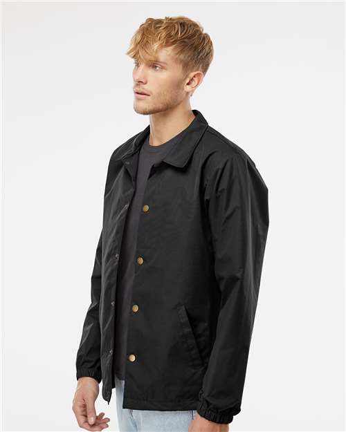 Independent Trading Co. Men's Water-Resistant Windbreaker Coach’s Jacket EXP99CNB